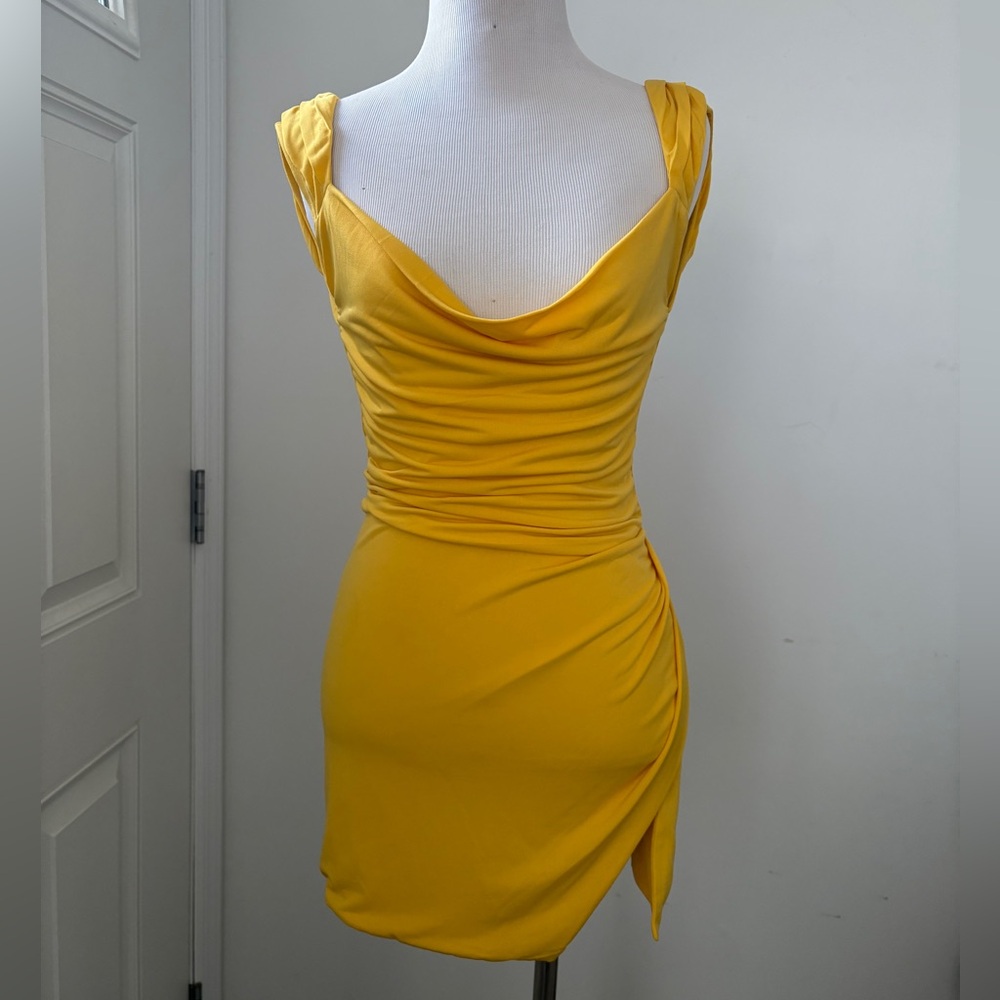 TIGER MIST YELLOW MINI DRESS